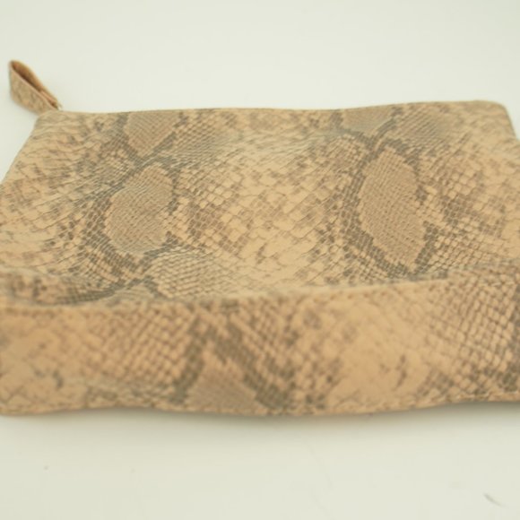 Unbranded Pink Snake Skin Print Makeup Travel Bag - Picture 4 of 5